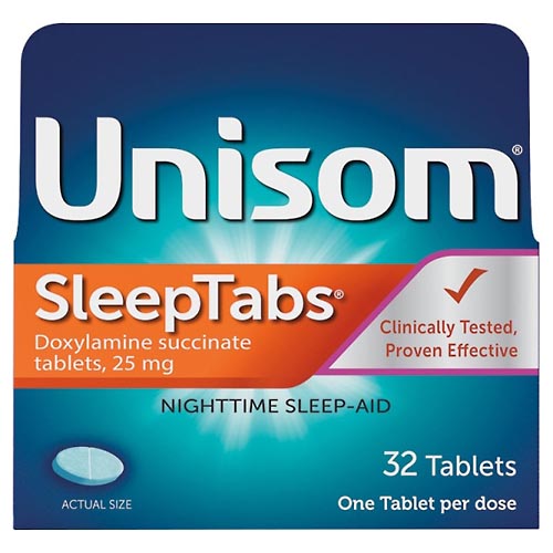 Image for Unisom Nighttime Sleep-Aid, 25 mg, Tablets,32ea from WELLNESS PHARMACY
