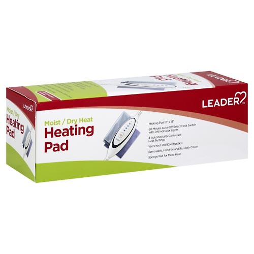 Image for Leader Heating Pad, Moist/Dry Heat,1ea from WELLNESS PHARMACY