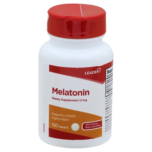Image for Leader Melatonin, 3 mg, Tablets,100ea from WELLNESS PHARMACY