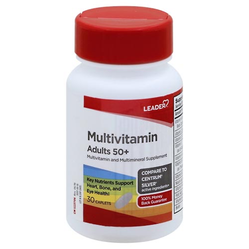 Image for Leader Multivitamin, Adults 50+, Caplets,30ea from WELLNESS PHARMACY