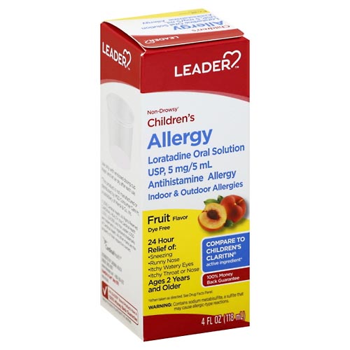 Image for Leader Allergy, Non-Drowsy, Children's, Fruit Flavor,4oz from WELLNESS PHARMACY