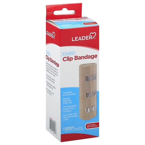Image for Leader Clip Bandage, Elastic, 6 Inch,1ea from WELLNESS PHARMACY