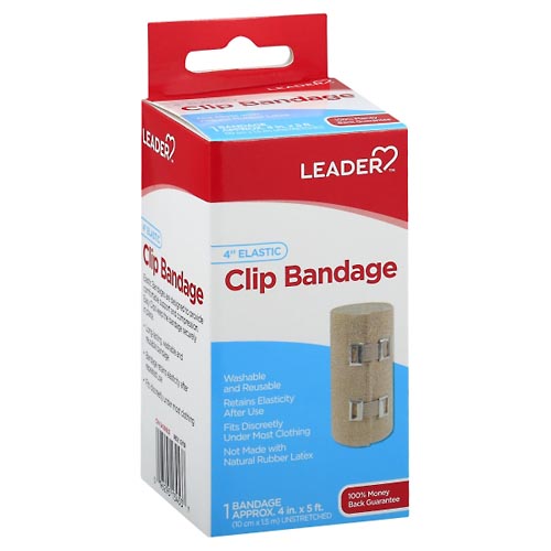 Image for Leader Clip Bandage, Elastic, 4 Inch,1ea from WELLNESS PHARMACY