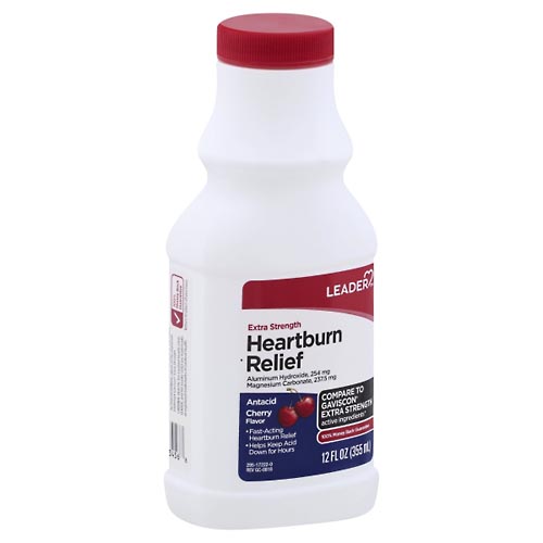 Image for Leader Heartburn Relief, Extra Strength, Cherry Flavor,12oz from WELLNESS PHARMACY