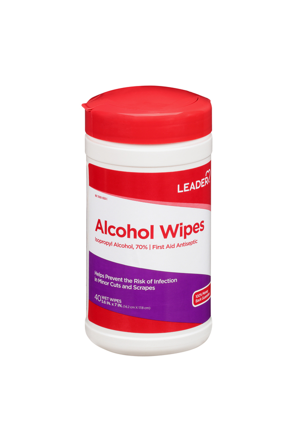 Image for Leader Alcohol Wipes,40ea from WELLNESS PHARMACY