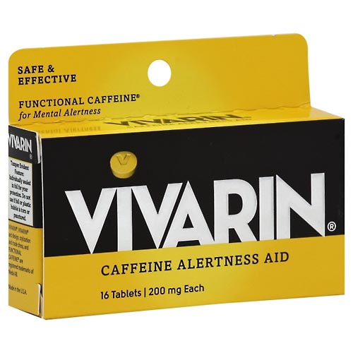Image for Vivarin Caffeine Alertness Aid, 200 mg, Tablets,16ea from WELLNESS PHARMACY