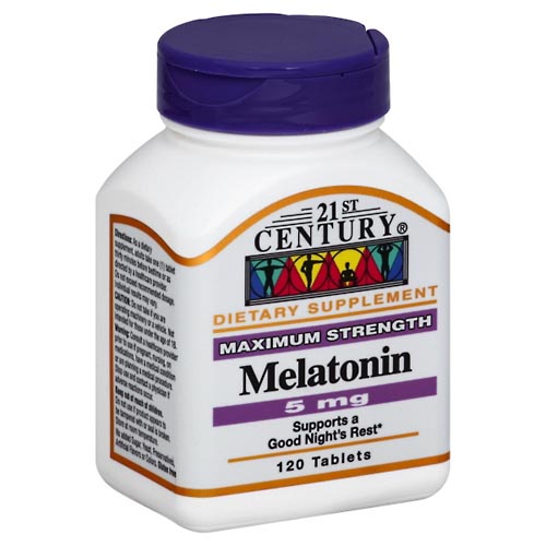 Image for 21st Century Melatonin, Maximum Strength, 5 mg, Tablets,120ea from WELLNESS PHARMACY