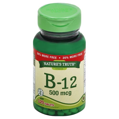 Image for Natures Truth Vitamin B-12, 500 mcg, Tablets,120ea from WELLNESS PHARMACY